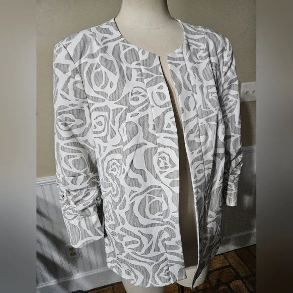 Tanjay Petites Abstract Jacket Size 10P - Picture 2 of 4